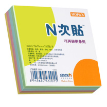 N次贴 Stick 'N 粉彩四色便条纸 33001 76*76mm (黄色、粉红色、蓝色、绿色) 200页/本