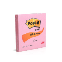 3M 报事贴 654P-PI 76×76mm (粉红) 100页/本 12本/包 新老包装交替中,以实物为准