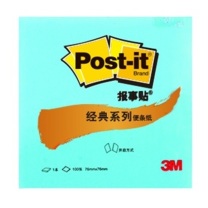 3M 报事贴 654P-BG 76*76mm (蓝绿色) 100页/本 12本/包