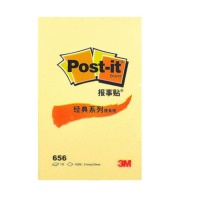 3M 报事贴 656 51*76mm (黄色) 100页/本 12本/包 144本/箱