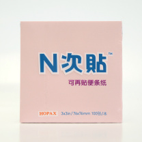N次贴 Stick 'N 可再贴自粘便条纸 31006 76*76mm (粉红) 100页/本 12本/包 DC