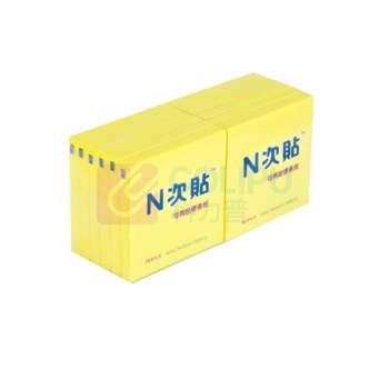 N次贴 Stick 'N 可再贴自粘便条纸 31005 76*76mm (黄色) 100页/本 12本/包