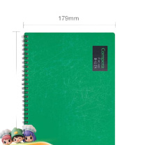 齐心 Comix Compera 原味系列双螺旋PP面本笔记本 C7002 B5 50张/本 (绿色)