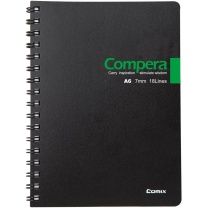 齐心 Comix 双螺旋PP面笔记本 CPA6507 A6 50 (黑色)