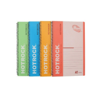 何如 HOTROCK 螺旋装订笔记本 R1050 A5 A5 (混色) 50页/本 12本/封 颜色随机