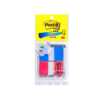 3M 透明塑料 指示标签 680-2PK-1 25*44mm*2 (蓝色、红色) 20页/条 2条/包