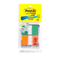 3M 透明塑料 指示标签 680-2PK-2 25*44mm*2 (绿色、橙色) 20页/条 2条/包