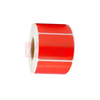 京用工投 不干胶合成纸 60mm*40mm 2500张/卷 (红色) 无尘40轴心
