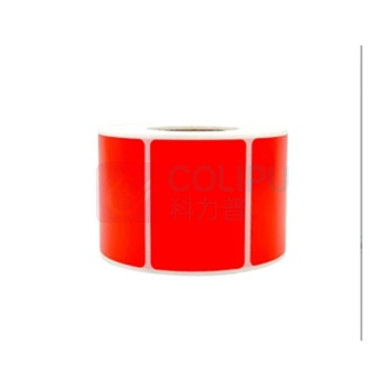 京用工投 不干胶合成纸 60mm*40mm 2500张/卷 (红色) 无尘40轴心