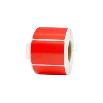 京用工投 不干胶合成纸 60mm*40mm 2500张/卷 (红色) 无尘40轴心