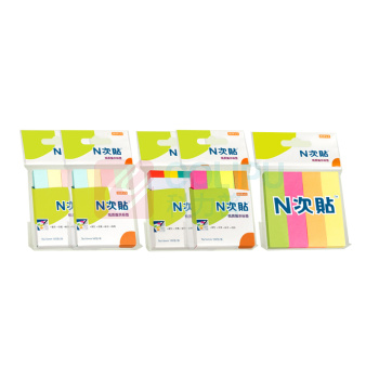 N次贴 Stick 'N 指示标签便条纸 34019 76*14mm*4 (荧光4色) 100页/条 4条/包