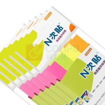 N次贴 Stick 'N 指示标签便条纸 34019 76*14mm*4 (荧光4色) 100页/条 4条/包