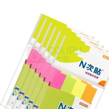 N次贴 Stick 'N 指示标签便条纸 34019 76*14mm*4 (荧光4色) 100页/条 4条/包