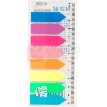 N次贴 Stick 'N 透明塑料 指示标签 34022 42*12mm*8 (荧光8色) 10页/条 8条/包