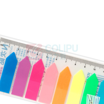 N次贴 Stick 'N 透明塑料 指示标签 34022 42*12mm*8 (荧光8色) 10页/条 8条/包
