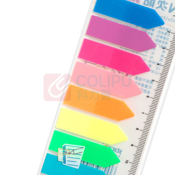 N次贴 Stick 'N 透明塑料 指示标签 34022 42*12mm*8 (荧光8色) 10页/条 8条/包