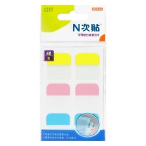 N次贴 Stick 'N 透明荧光指示标签 34044 25*28mm (3色) 6枚/张 48枚/包