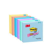 3M 便利贴 654S-6SP (时尚巴黎 6本/包) (彩色)