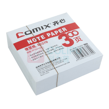 齐心 Comix 便签纸/便签本/便利贴/百事贴/易事贴(91x87mm) 办公文具 B2370 (白色)