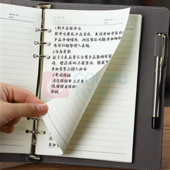 嘉然恒 jiaranheng 带密码锁活页记事本 A580 A5 (黑色) 80张/本