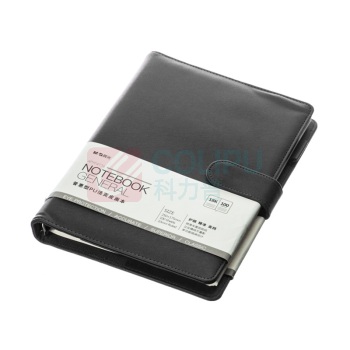 晨光 M&G 普惠型PU活页皮面笔记本 APYF4T74A 18K (黑色) 100页 封面插袋/磁扣笔插