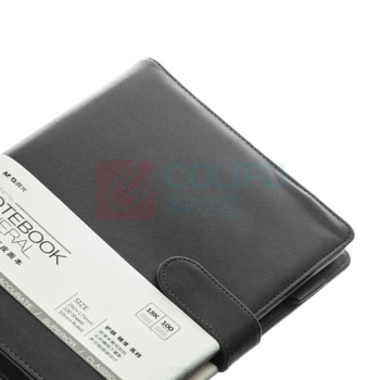 晨光 M&G 普惠型PU活页皮面笔记本 APYF4T74A 18K (黑色) 100页 封面插袋/磁扣笔插