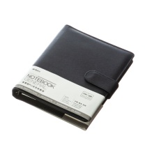 晨光 M&G 普惠型PU活页皮面笔记本 APYF5T74 25K (黑色) 100张 封面插袋/磁扣笔插