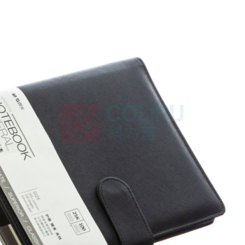 晨光 M&G 普惠型PU活页皮面笔记本 APYF5T74 25K (黑色) 100张 封面插袋/磁扣笔插