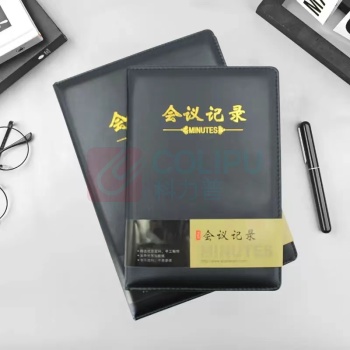 信发 TRNFA 企业定制 黑色仿皮面会议记录本 TN-B7025 商务办公25K双胶纸 会议笔记本子横线本 100张200页