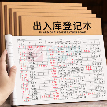 ujia ujia 每日营业账本餐饮食品进货台账店铺商品牛皮纸进货记录本库存材料出入库登记本明细账本超市物资万能登记表 DC