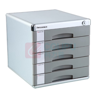 齐心 Comix 文件柜 B2245 五层带锁银