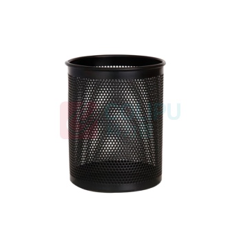 京狼途 大容量圆形金属笔筒 JLT-BT02 直径8cm 高10cm (黑色)