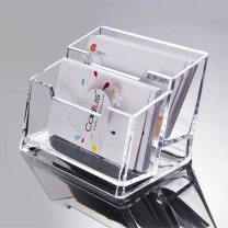金隆兴(Glosen) C2152 双格亚克力 名片盒 (计价单位：个) 透明