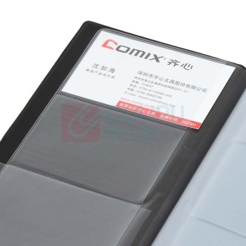 齐心 Comix 硬皮名片册 A1556 180名 (黑色) 20本/盒