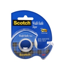 3M 思高 胶带 墙面安全胶带 易撕透明 办公用品 带切割器 183 19mm×16.5m DC