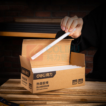 得力 deli 高粘性热熔胶枪胶棒胶条 DL5043 11mm*200mm 10支装