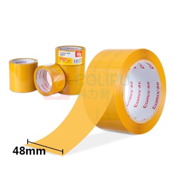齐心 Comix 封箱胶带 JH4806-6 48mm*60y*50um (米黄色) 6卷/筒