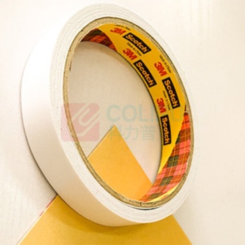 3M 双面棉纸胶带 200C 18mm×10yd 棉纸胶带 强力双面胶带 透明双面胶带 棉纸双面胶带