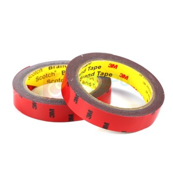 3M 工业用强力双面胶带 厚0.8MM*宽2CM*长3米 5卷装 汽车双面泡棉胶粘定做 无痕耐水耐用耐高温