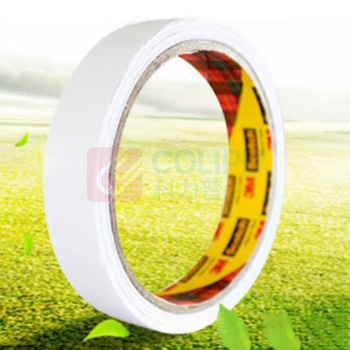 3M 强粘性超薄型棉纸胶带手工粘贴胶纸可撕双面胶带 200C 宽12mm*长10m/卷 5卷/袋 