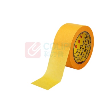 3M 美纹纸胶带 244 5mm*50m (黄色) 耐高温和纸遮蔽胶带