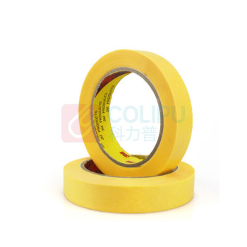 3M 美纹纸胶带 244 5mm*50m (黄色) 耐高温和纸遮蔽胶带