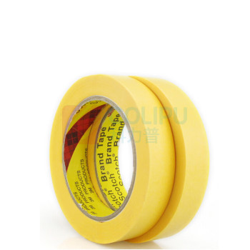 3M 美纹纸胶带 244 5mm*50m (黄色) 耐高温和纸遮蔽胶带