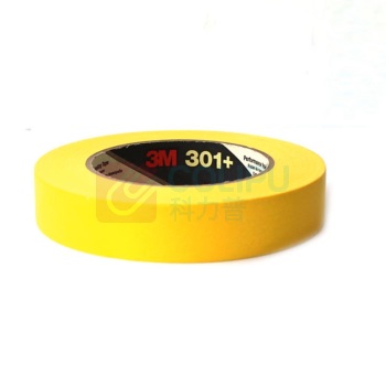 3M 耐高温纸胶带 301+ 24mm*55m (黄色)