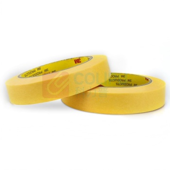 3M 美纹纸胶带耐高温 244 15mm*50m (黄色)