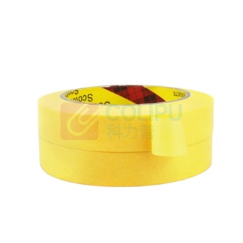 3M 美纹纸胶带耐高温 244 10mm*50m (黄色)