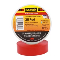 3M 电工胶带 19mm宽20.1m长 厚0.177mm (35#红)