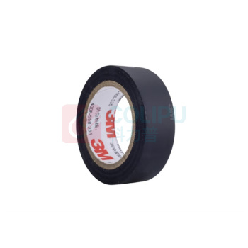 3M 强粘柔韧易撕耐用环保绝缘胶带 1500 长10m*宽18mm*厚0.13mm/卷 (黑色)