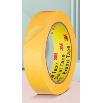 3M 耐高温和纸遮蔽胶带 无痕耐高温喷漆固定保护 Scotch 244SP 10mm*50m (黄色)