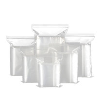 登比 白边自封袋 10号 24*35cm 加厚14丝 100只  防水食品PE透明A4收纳封口密封袋 封口胶带保鲜密实塑封袋